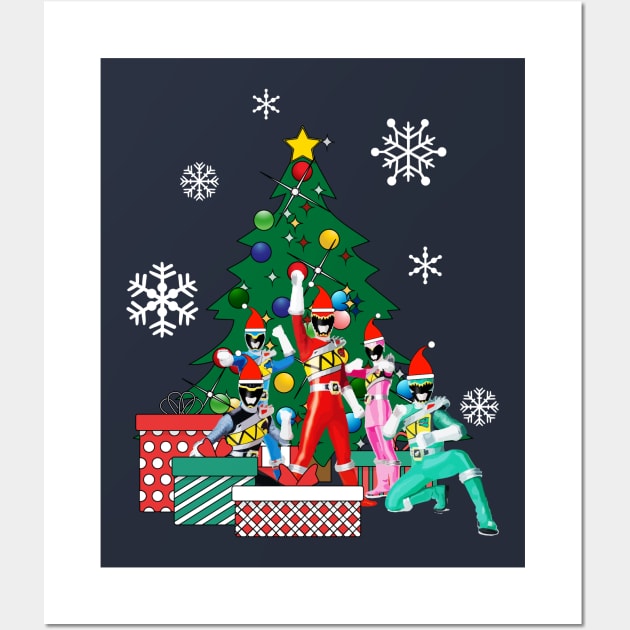 Power Rangers Around The Christmas Tree Wall Art by Nova5